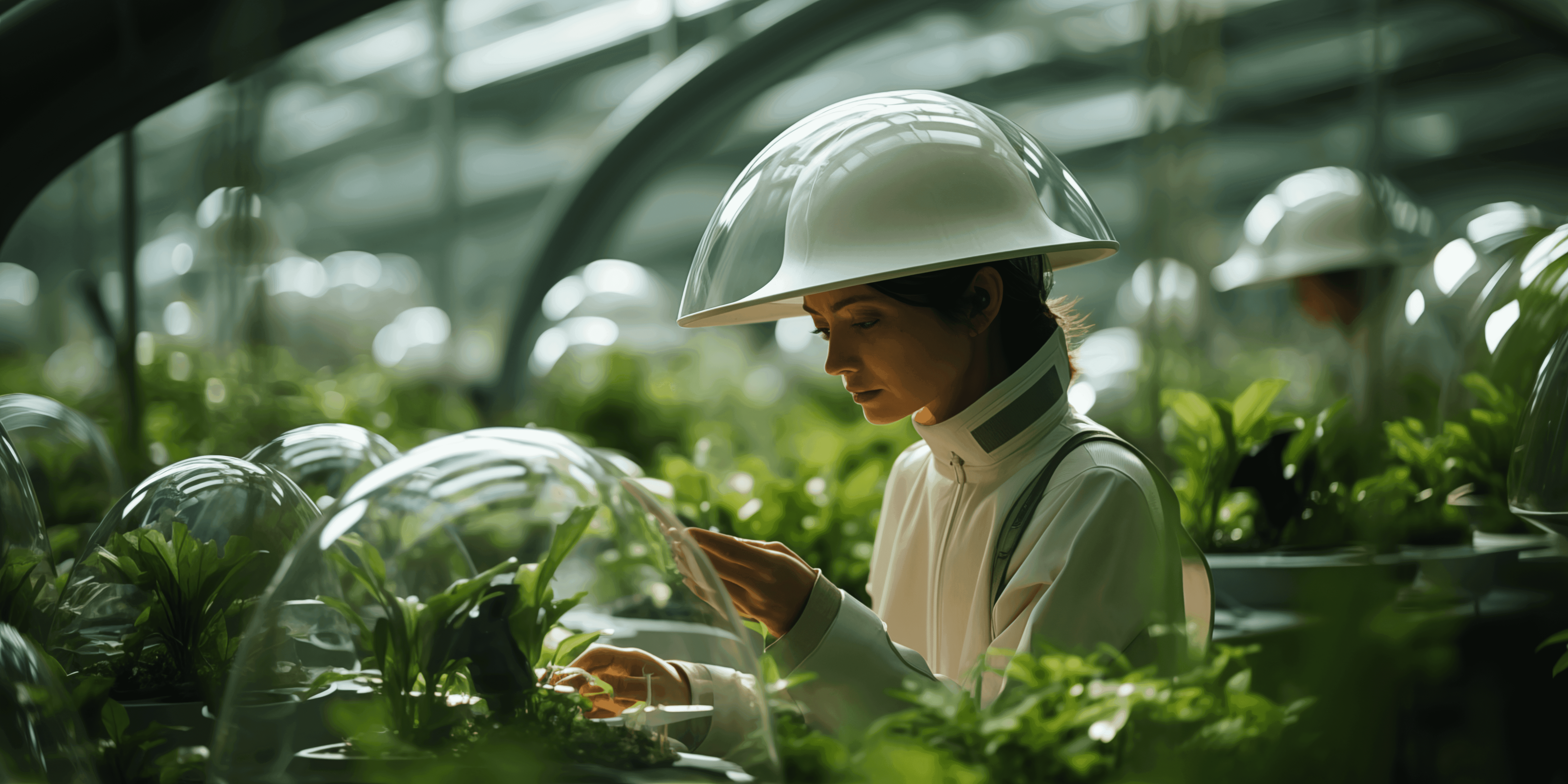 A planthouse covered in snow in a snow-covered desert.