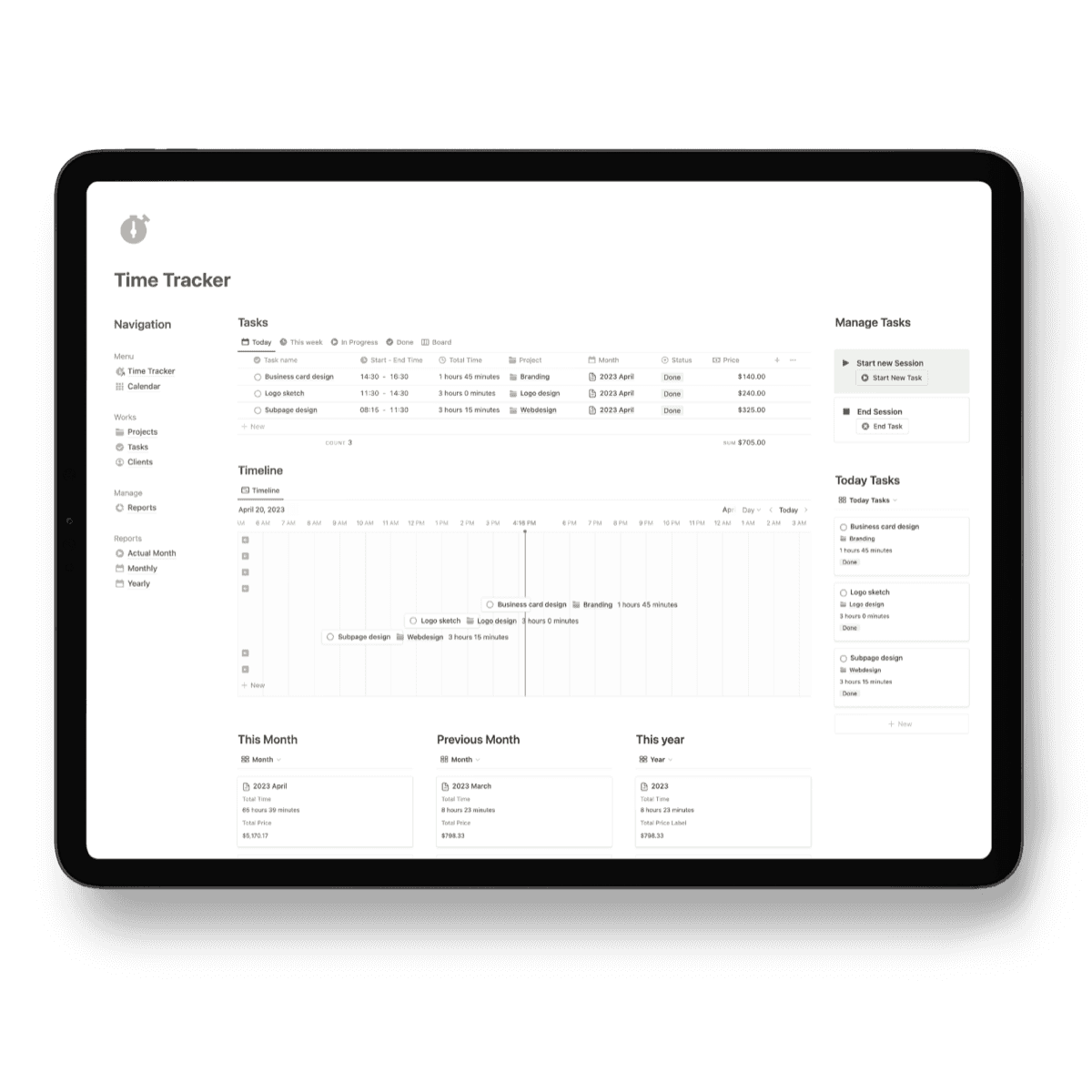 9 Notion Time Tracker Templates for 2024