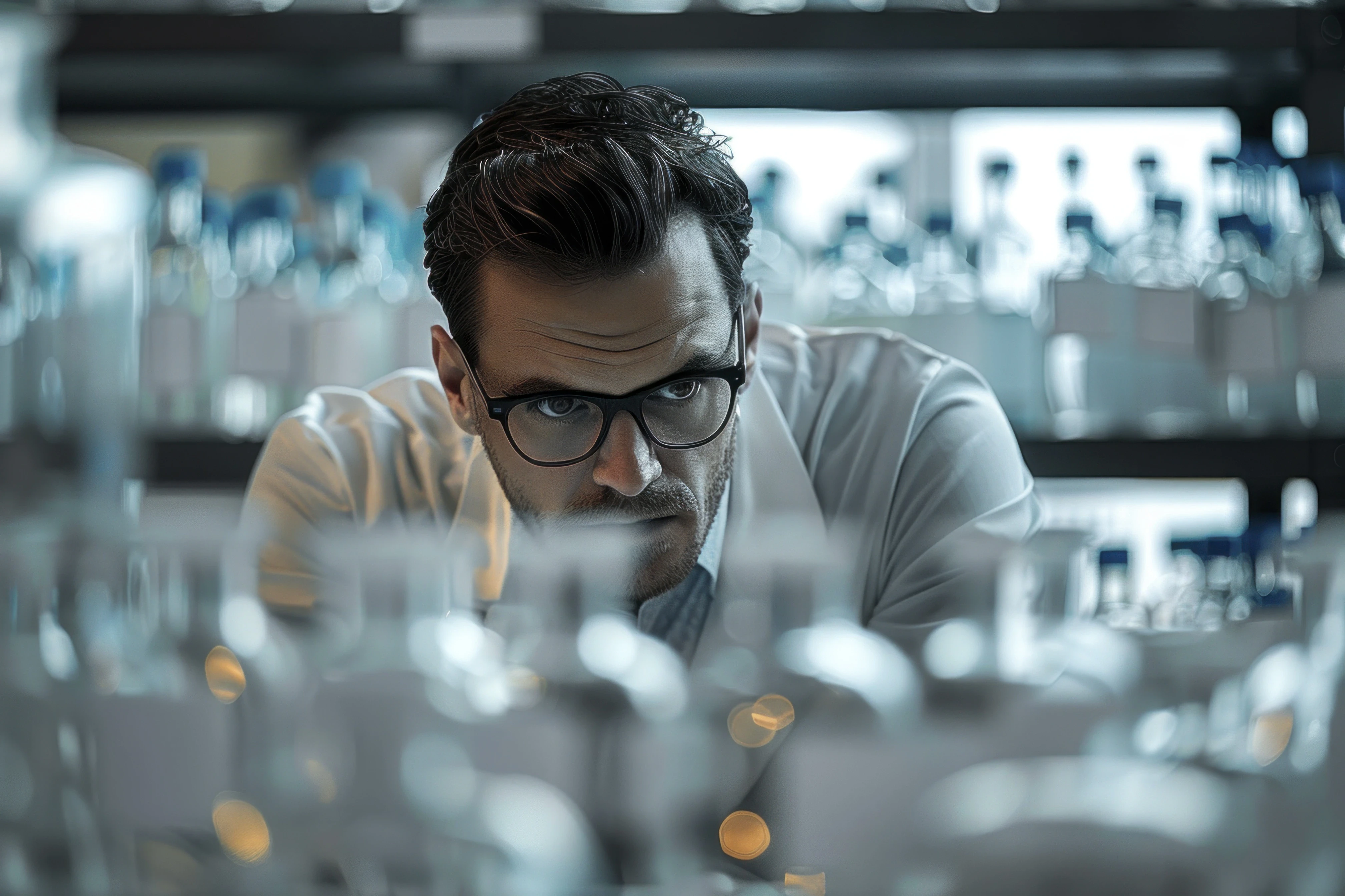 Pharmacist working on pharmacy lab 