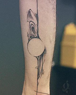 Tatouage abstrait fin par Julien Joolz — Grinoir Tattoo