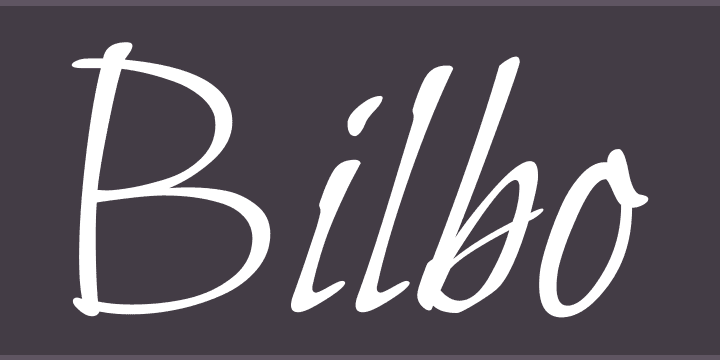 Bilbo script font
