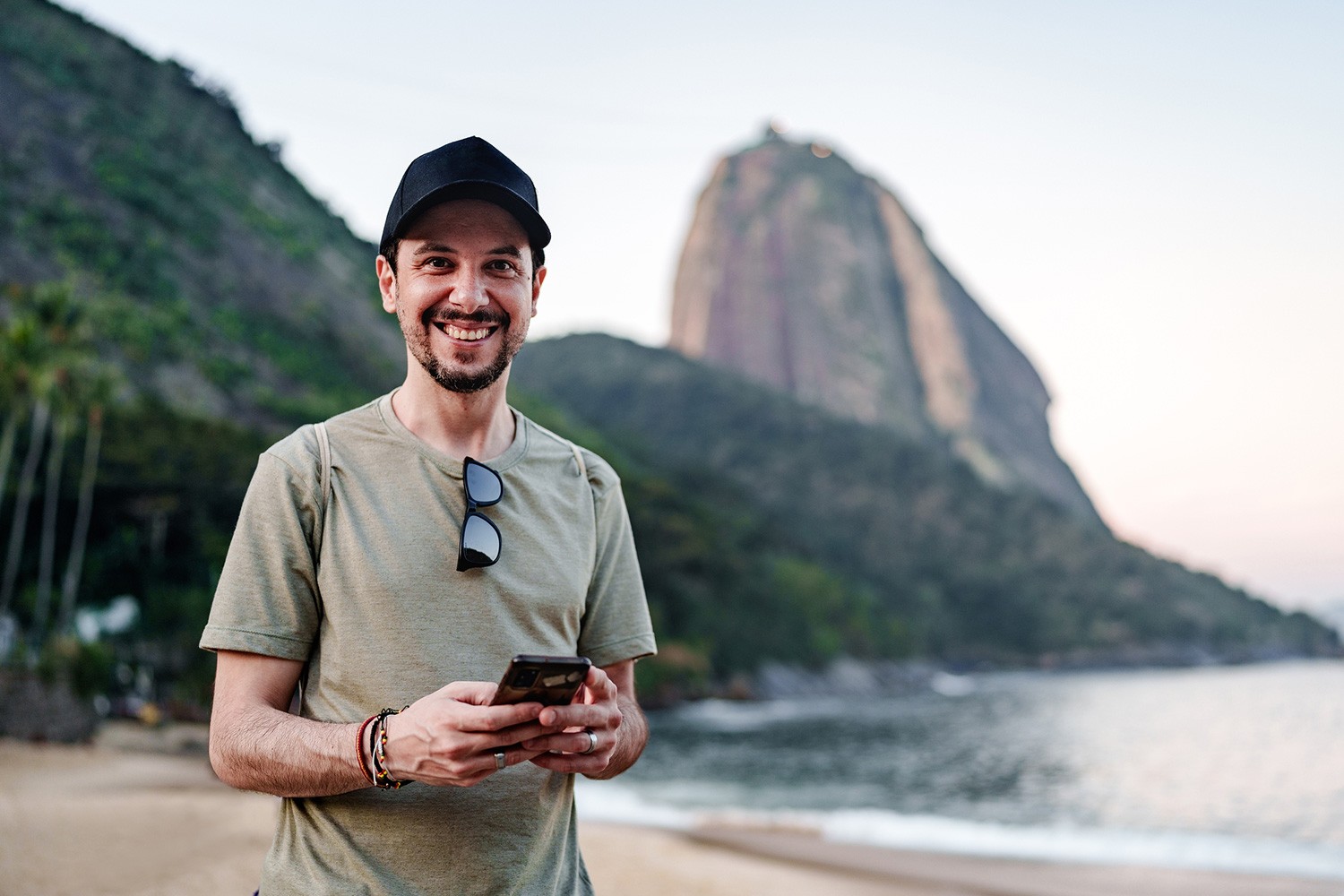 Man in a brazilian beach