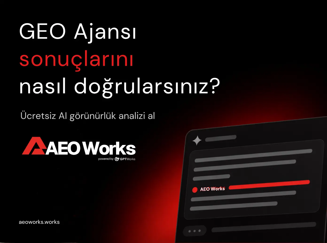 AEO Works GEO Ajansı blog görseli