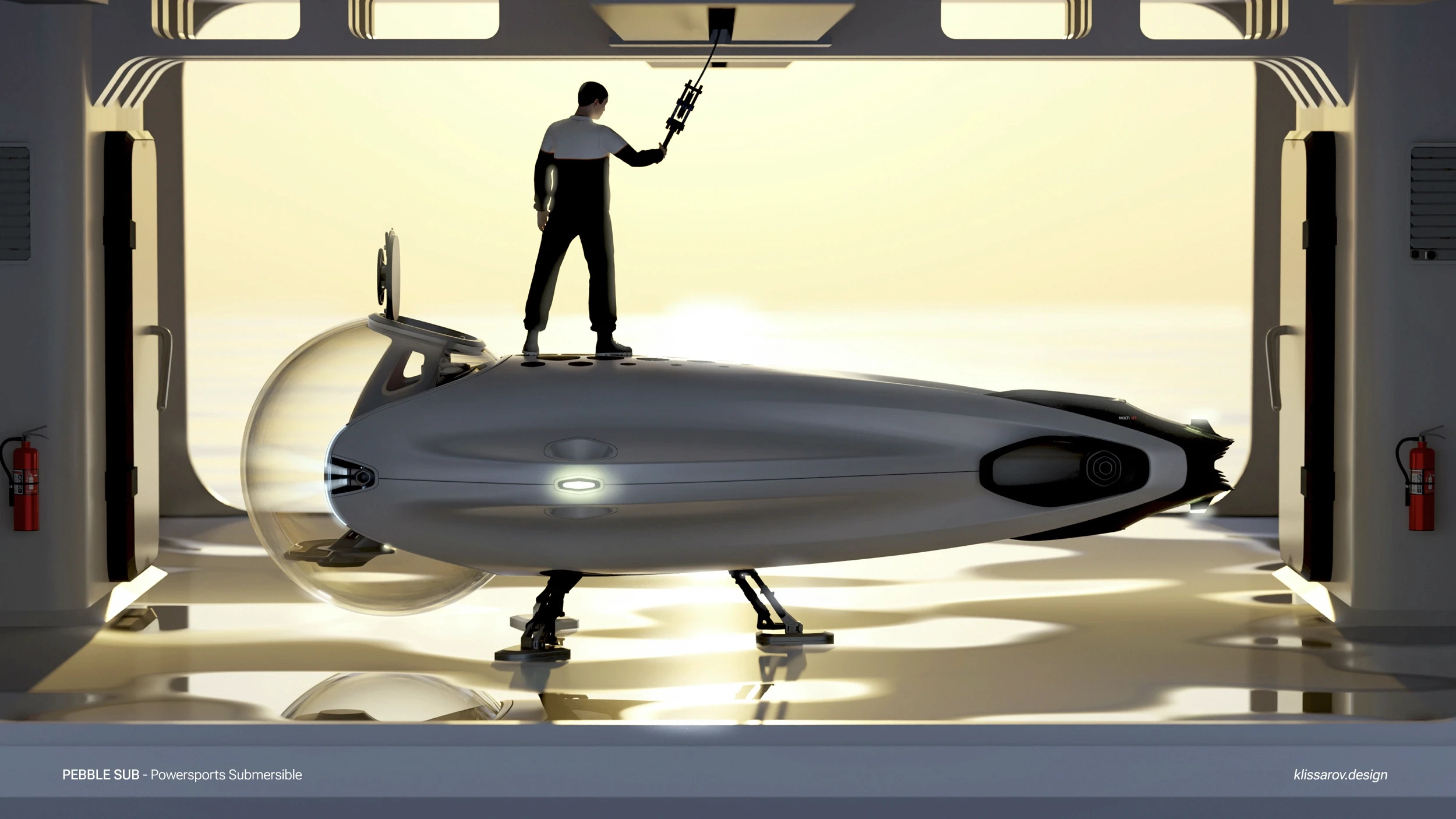 submersible final design on yacht