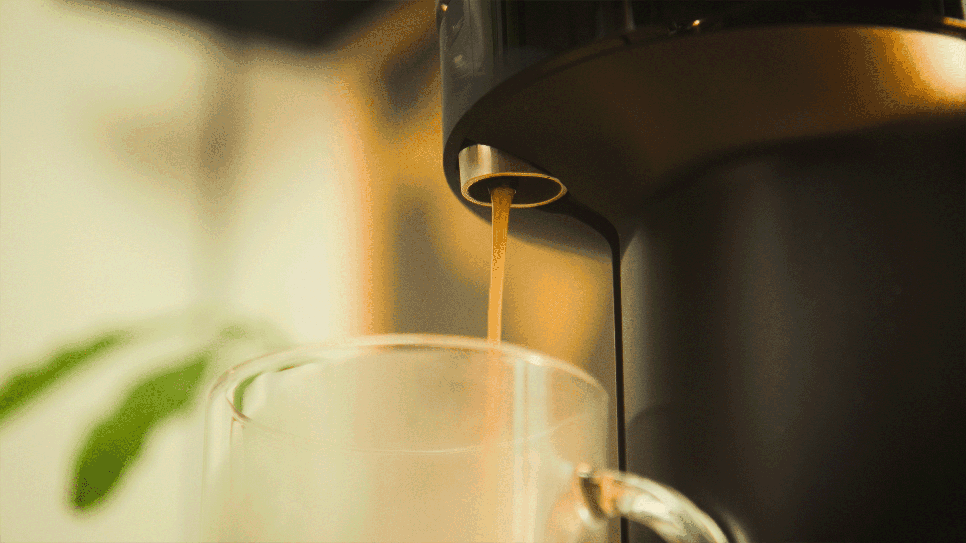 A shot of a Nespresso Coffee Machine