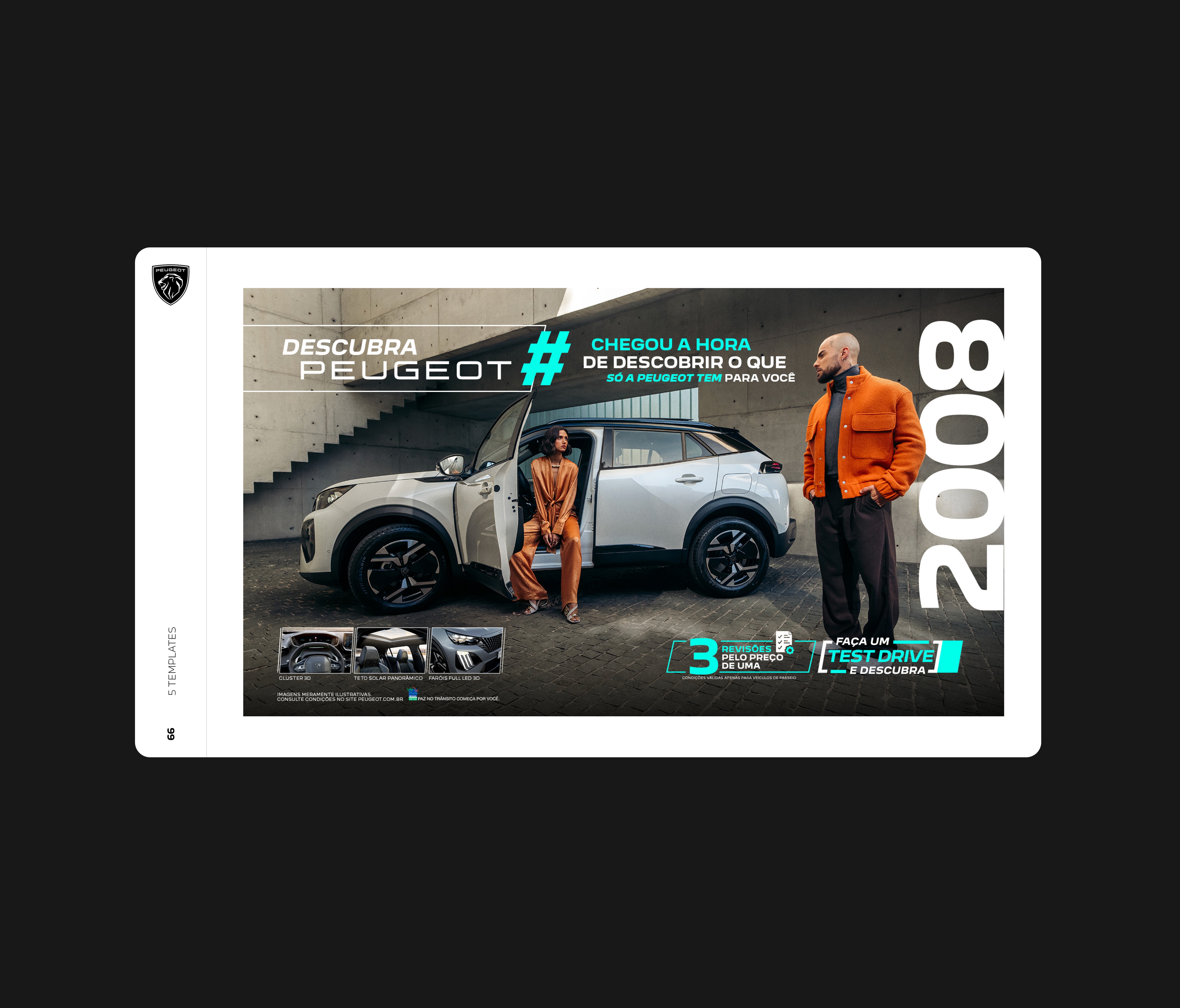 Sandro Rosa - Brand refresh for Peugeot, redefining visual identity, layout logic and digital expression to connect heritage with a younger, digital-first audience while strengthening coherence across campaigns and touchpoints.