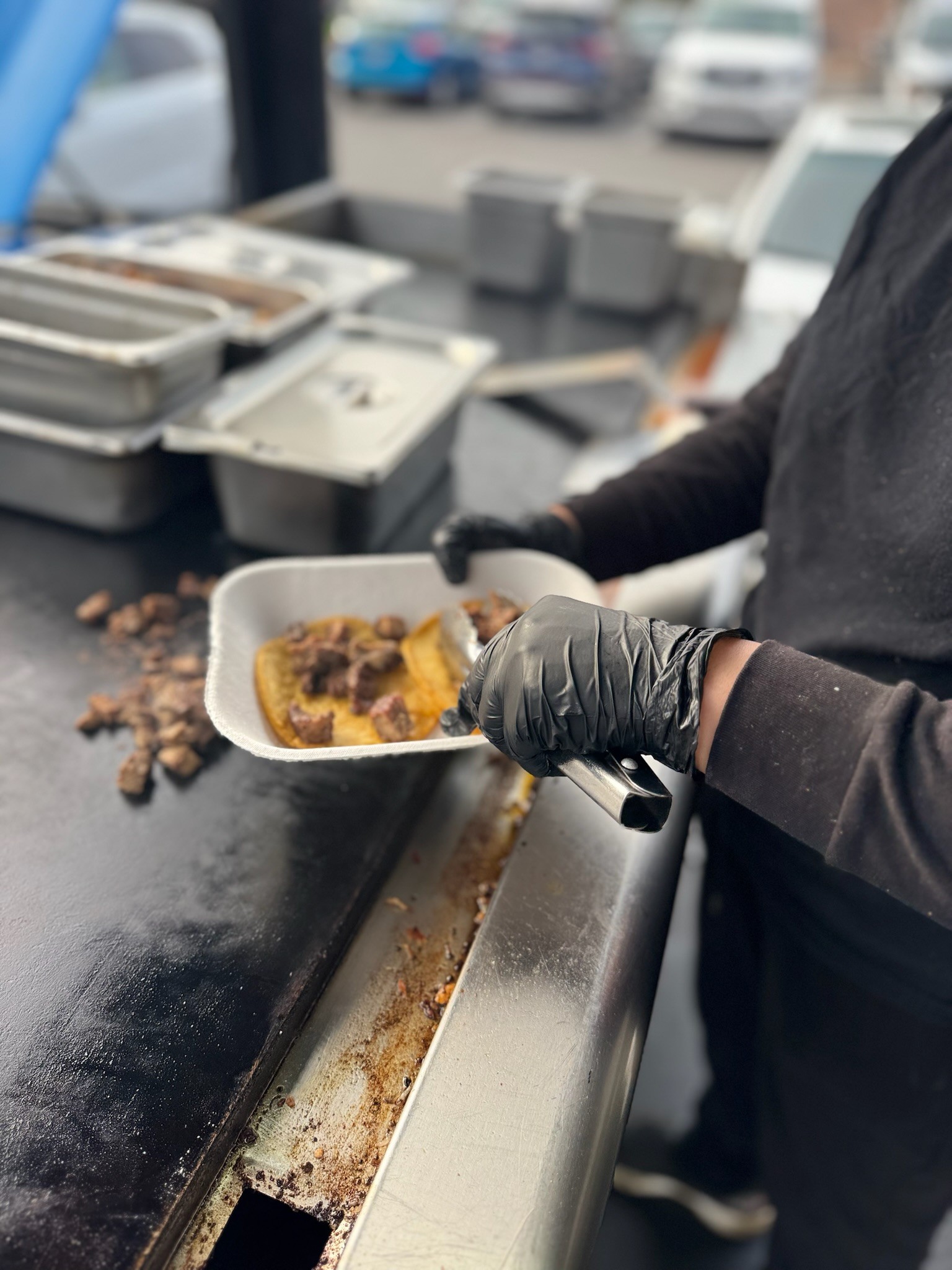 Putting Taco In Packaging