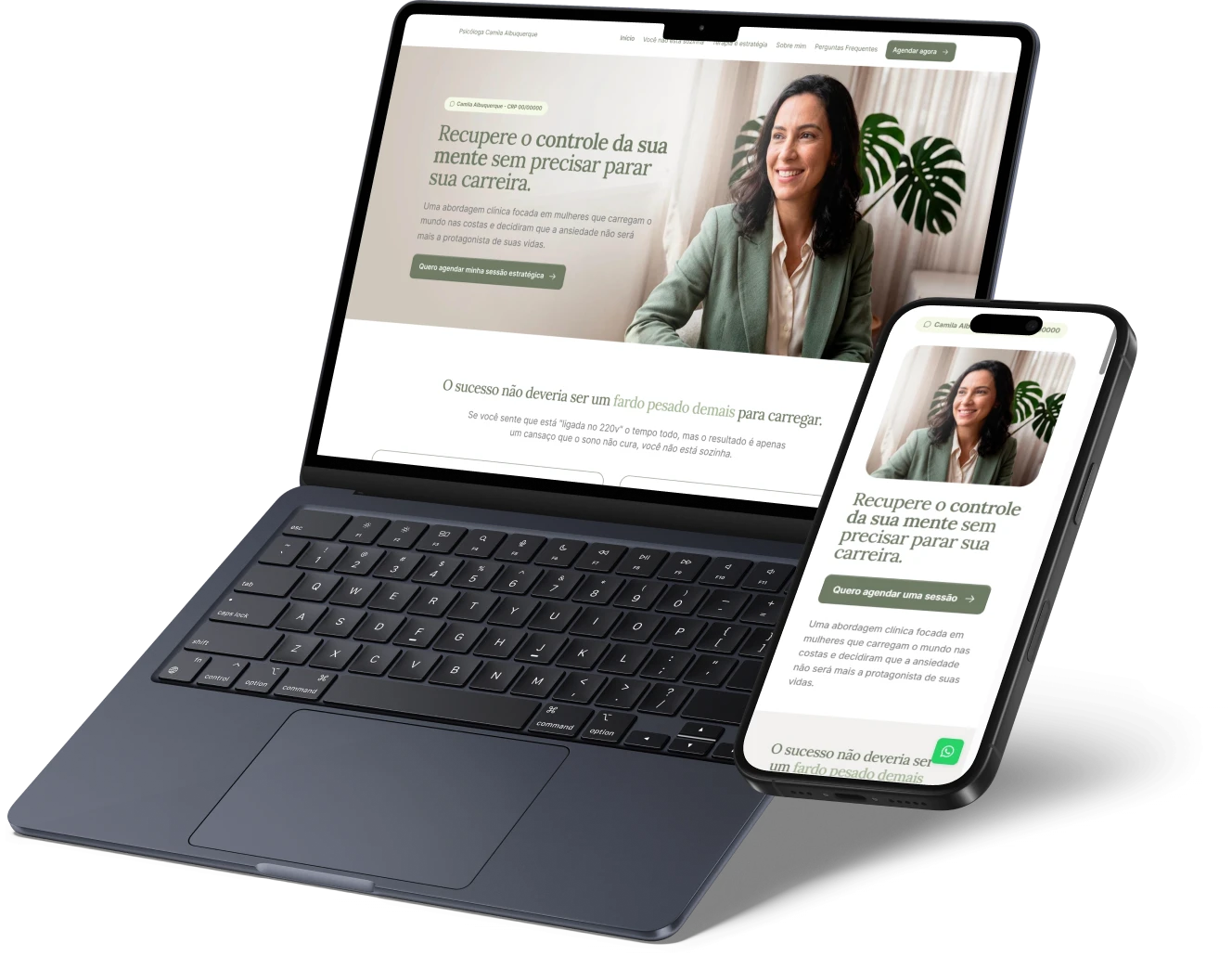 mockup site para psicologos