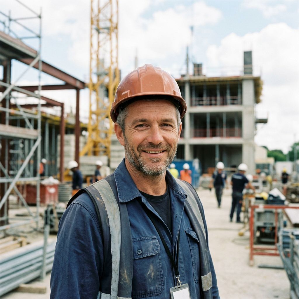 Portrait d'Alexis, gérant d'une PME de construction, client de Loiretel