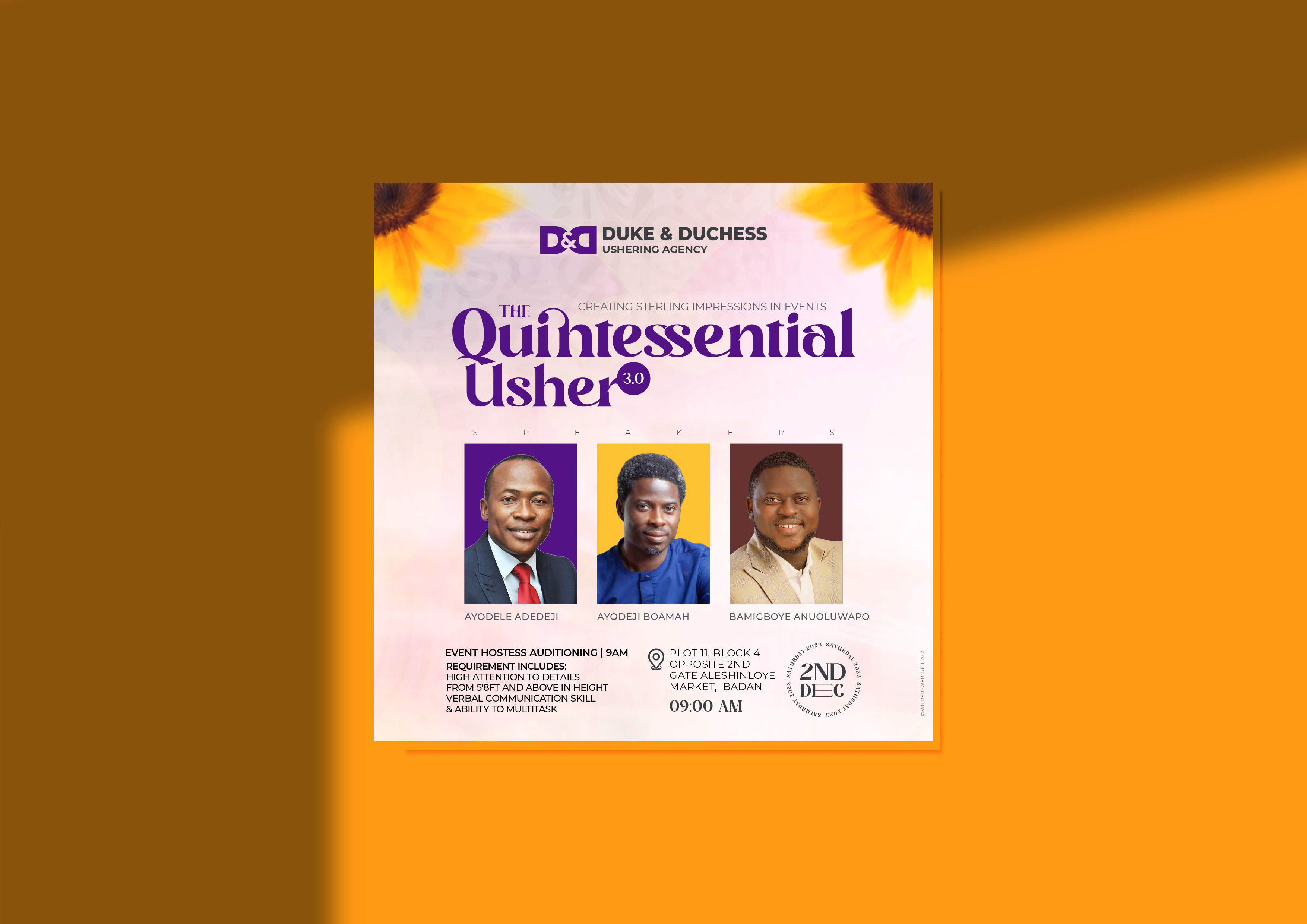 Quintessential Usher 3.0 - DP Design - Stylised display picture (DP) design with a vibrant colour palette and bold type treatments, crafted for digital presence and personal branding.