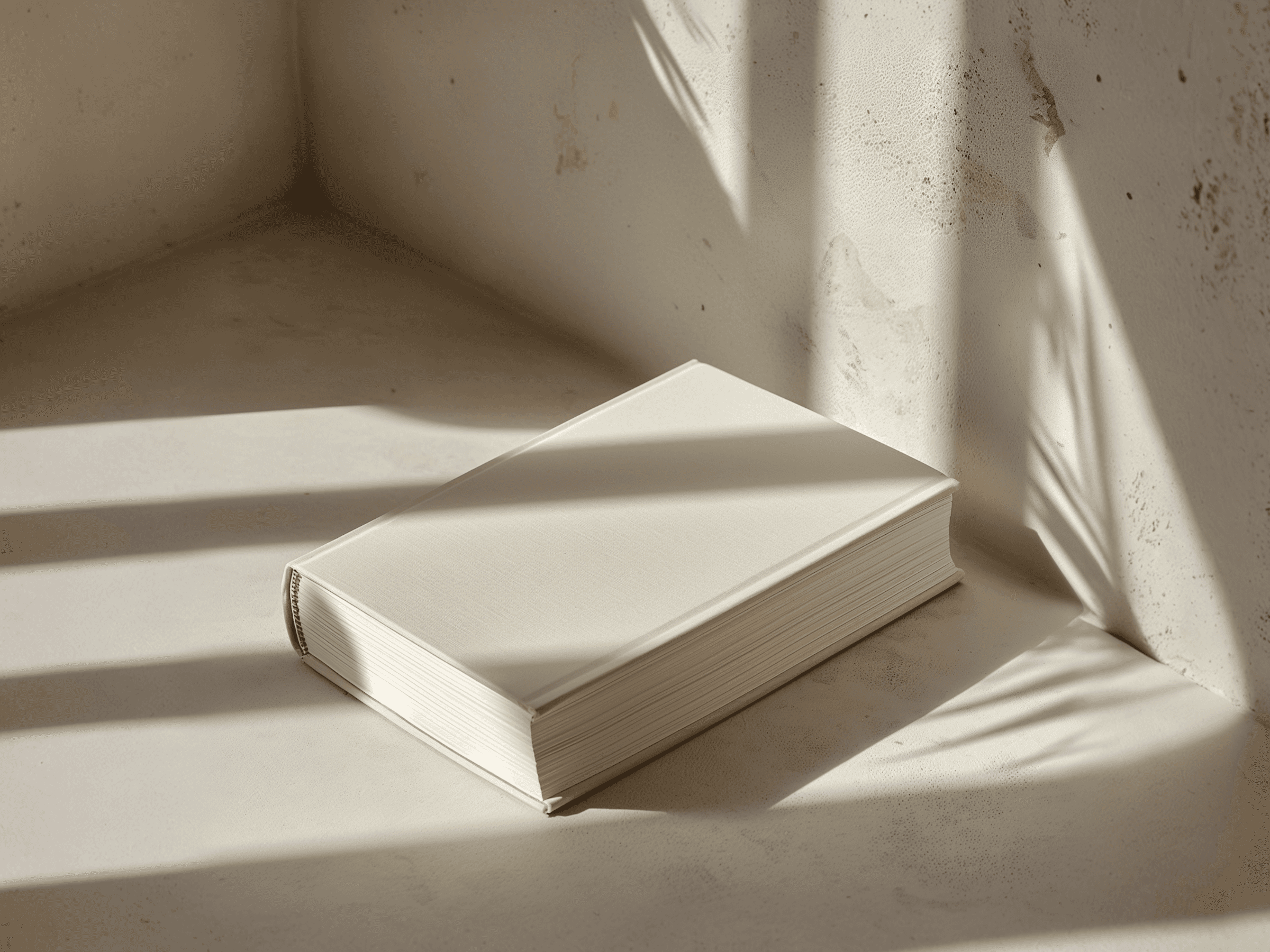 Stack of books with modern publishing design placed on bright white stairs