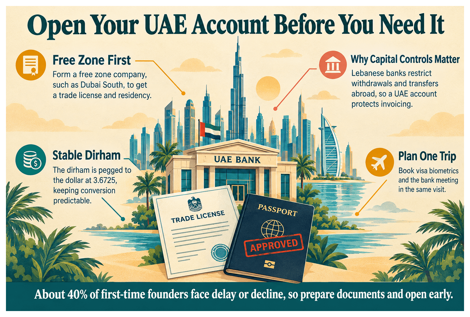 Infographic: Banking in the UAE for Lebanese Business Owners