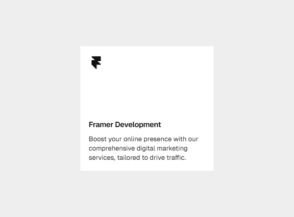 Framer Service Component