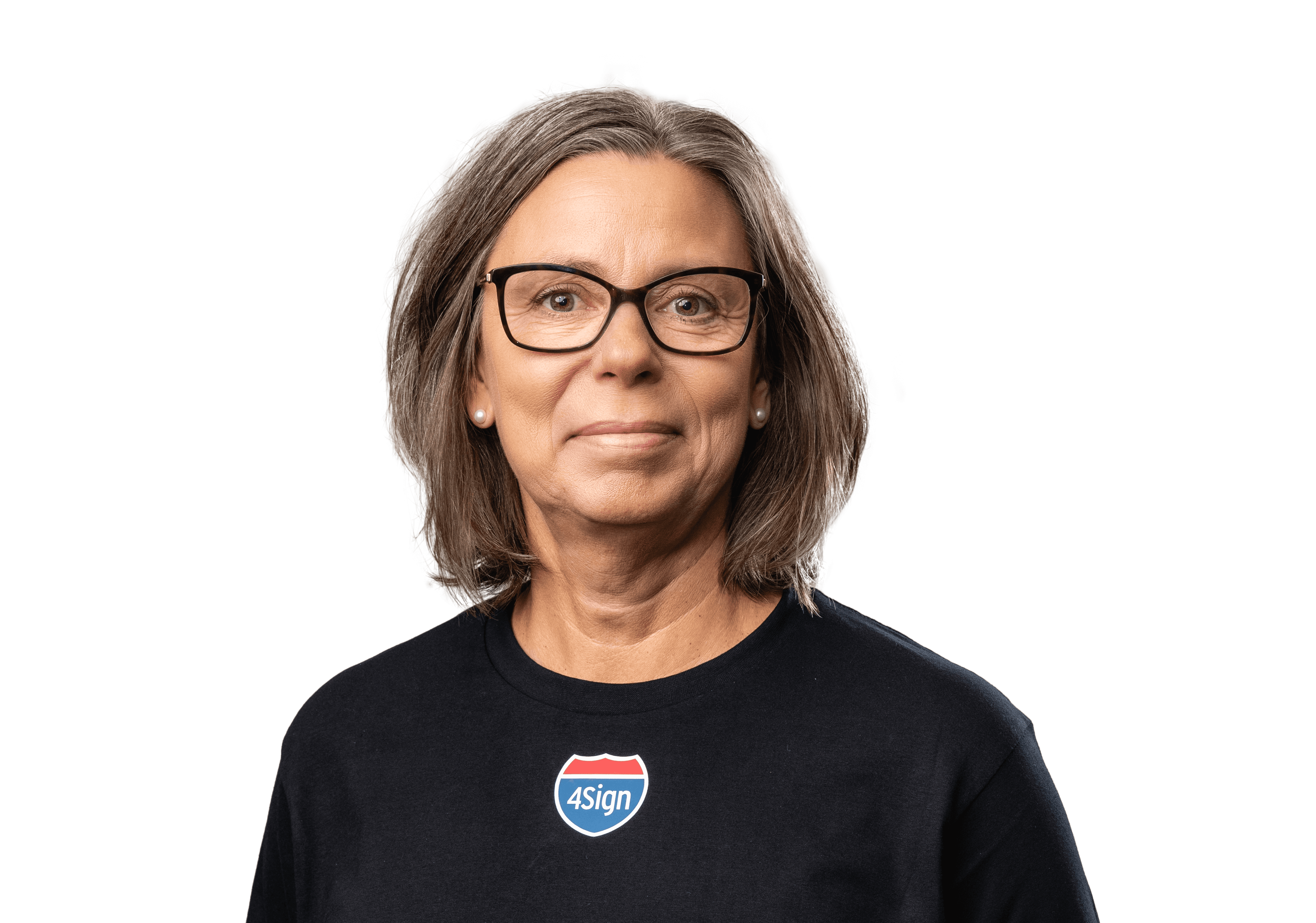Leende medarbetare i Gävle, specialist på mässmaterial och profilprodukter hos 4Sign.