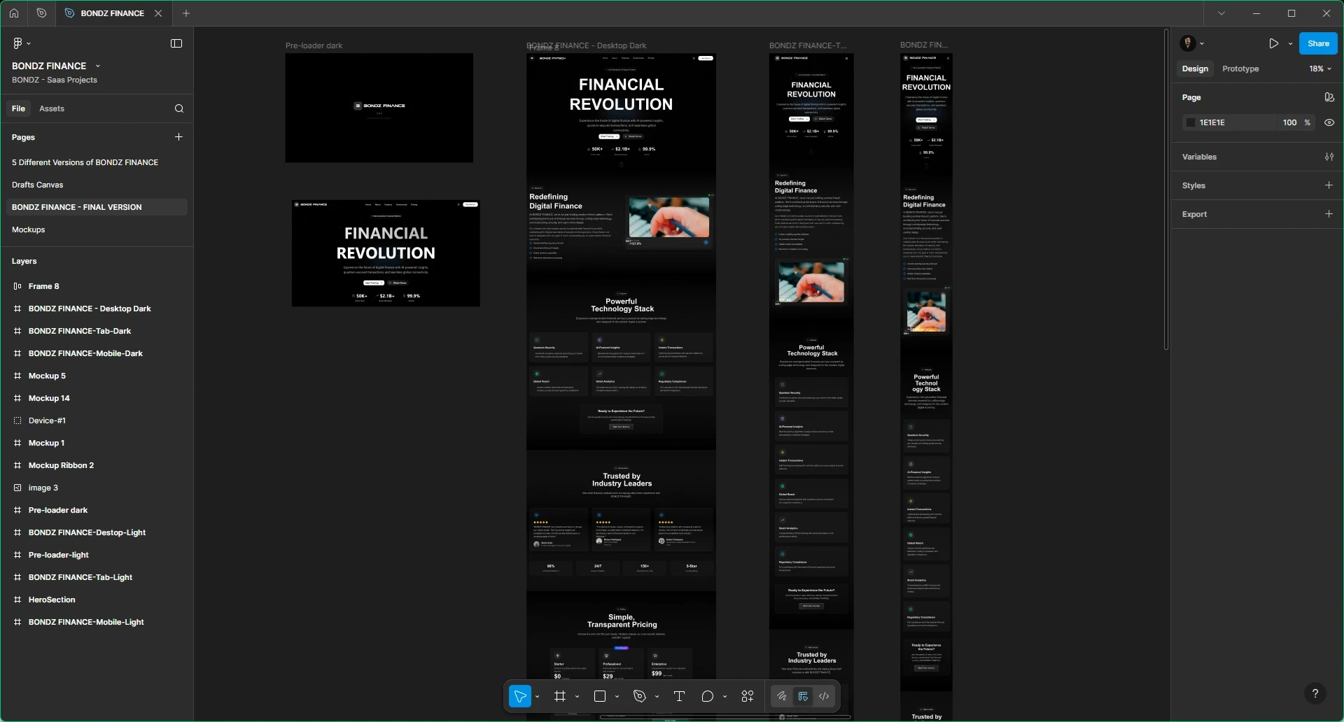 Designed High Fidelity Layouts on Figma