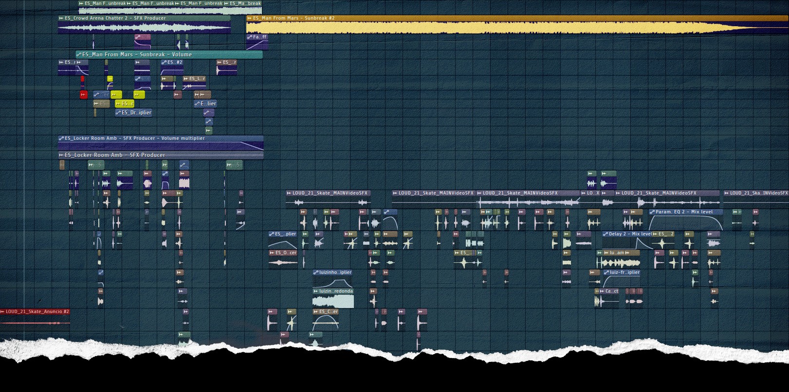 Streetside billboard with flyposters of the Batch.Works brand and illustrations