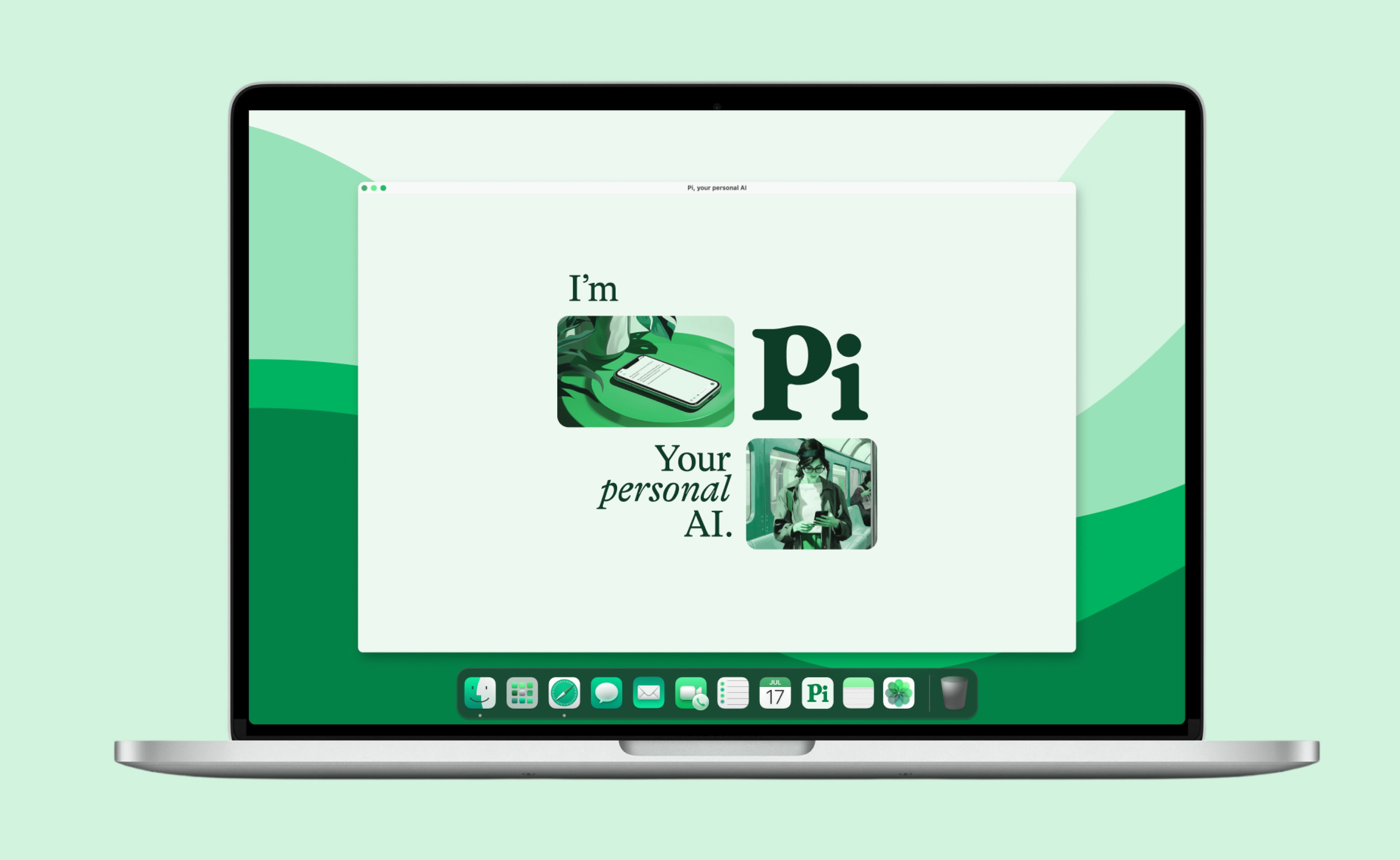 Inflection AI - A laptop with the pi.ai app open