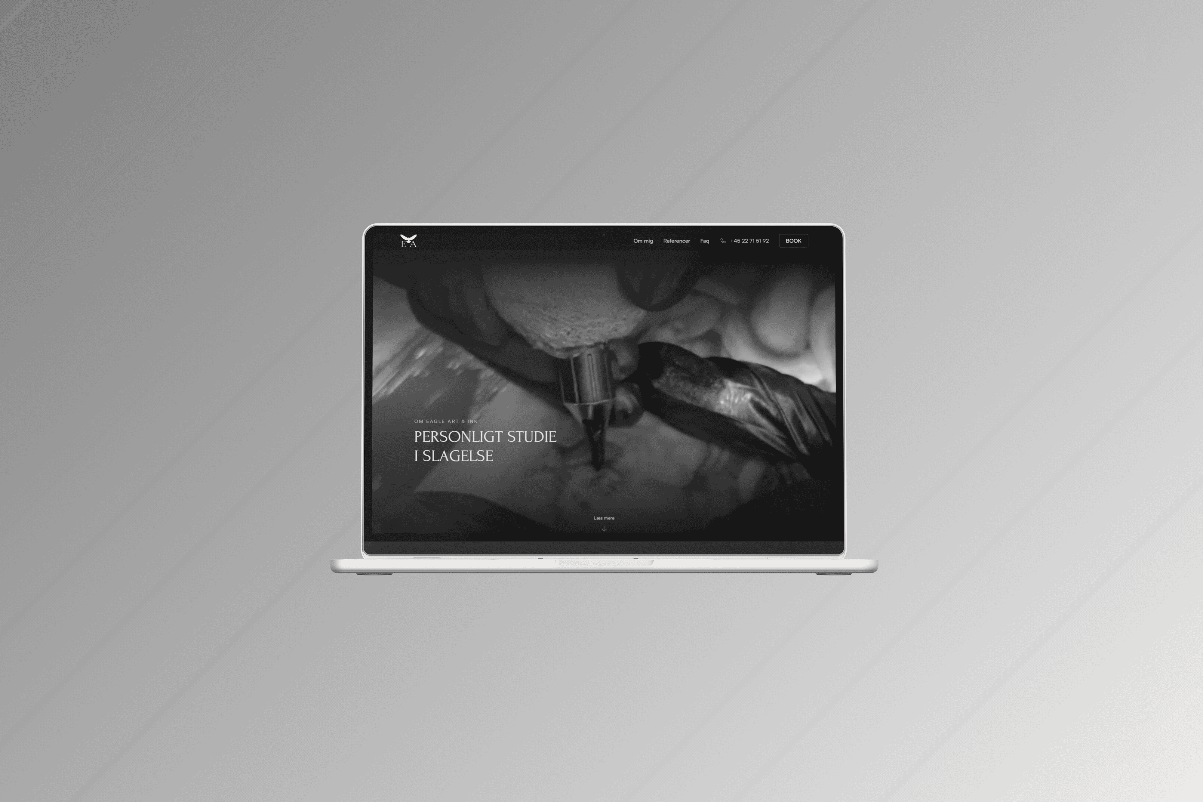 Mac Mockup displays website made by Seoma