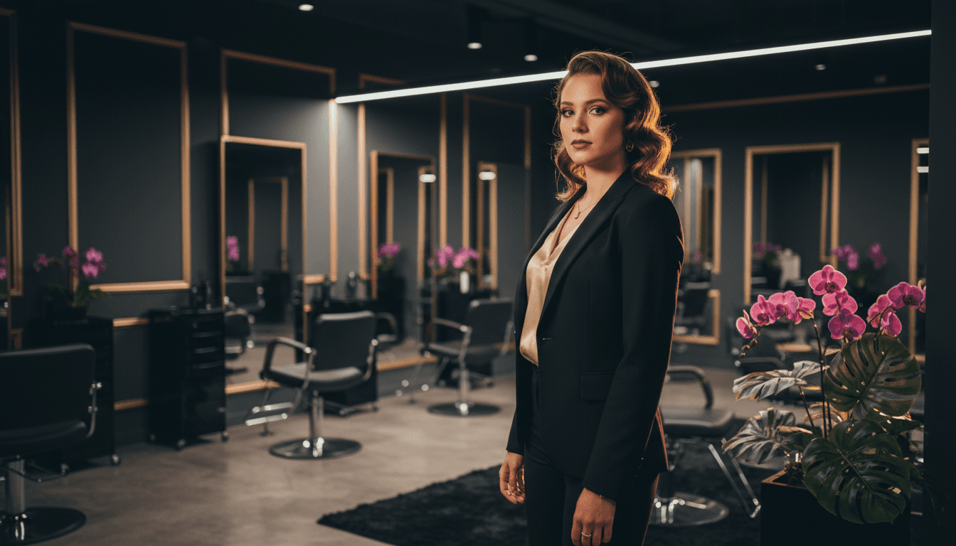 Model girl in orange coat