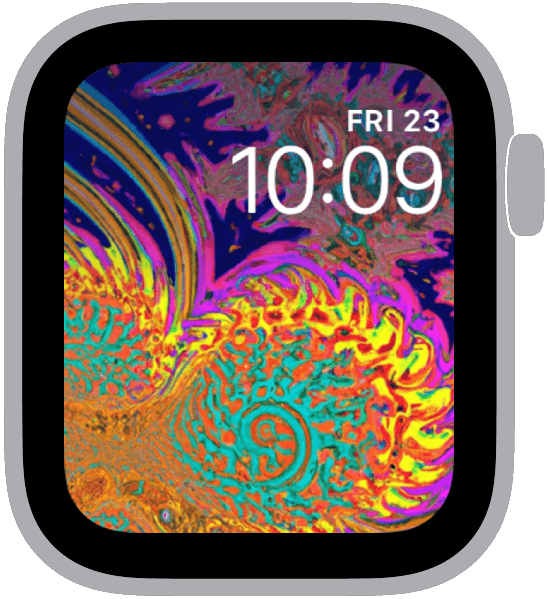 an apple watch face from the psychedelic collection
