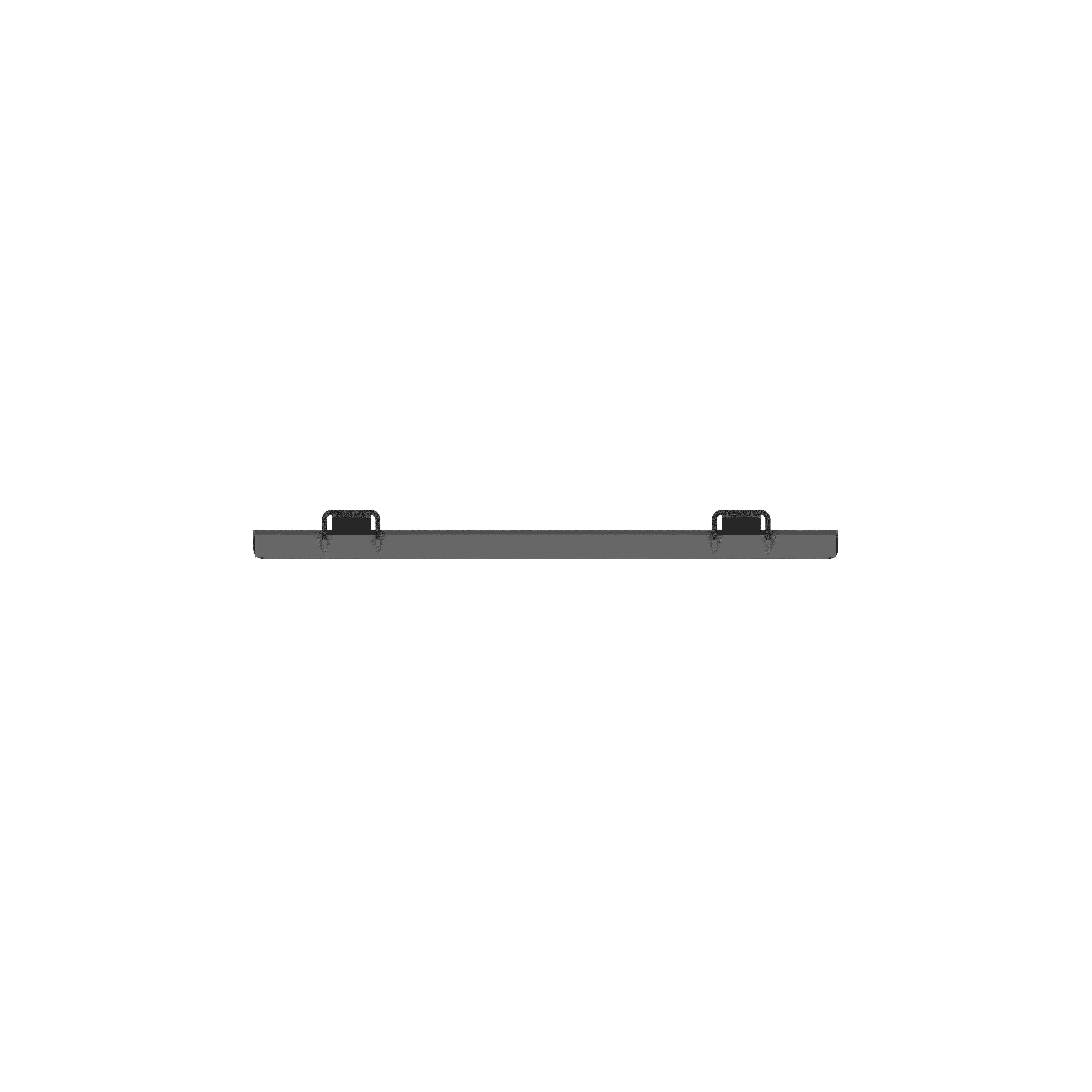 Gray bar with two black clips