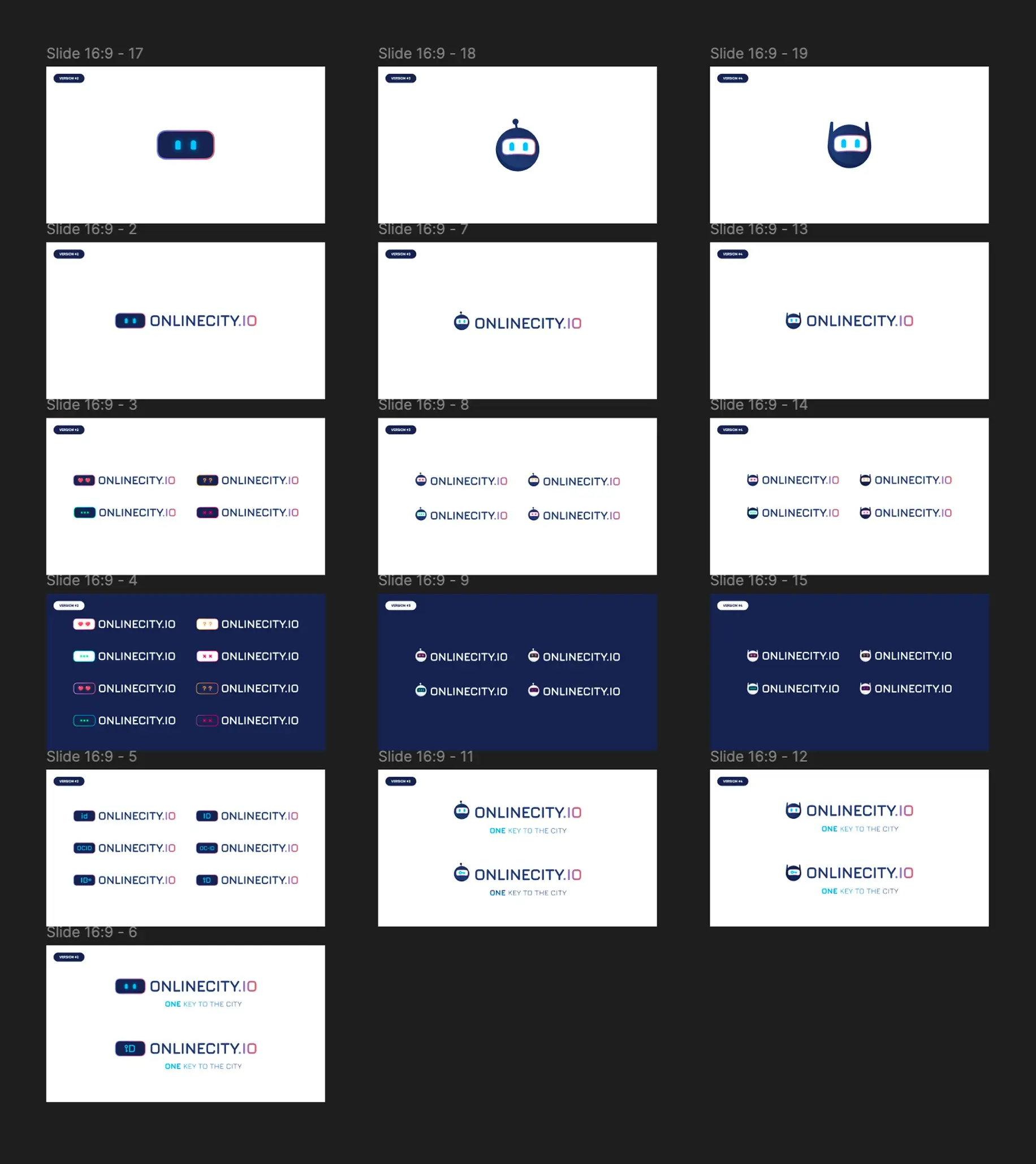Nye forslag i design proces til ONLINECITY.IO logo
