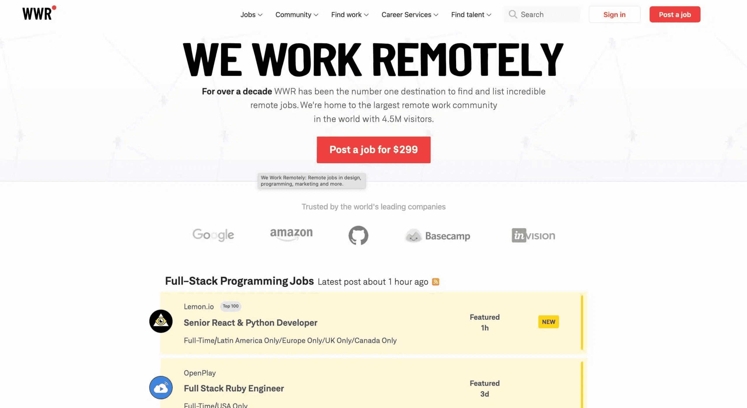 WeWorkRemotely