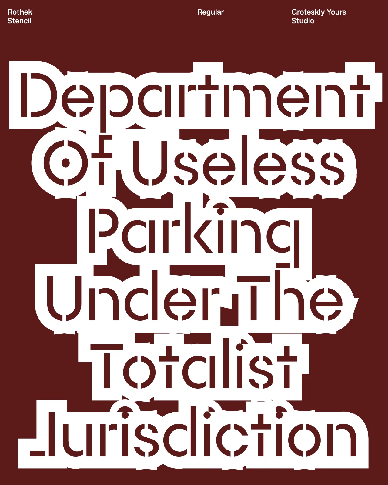 Rothek Stencil type poster