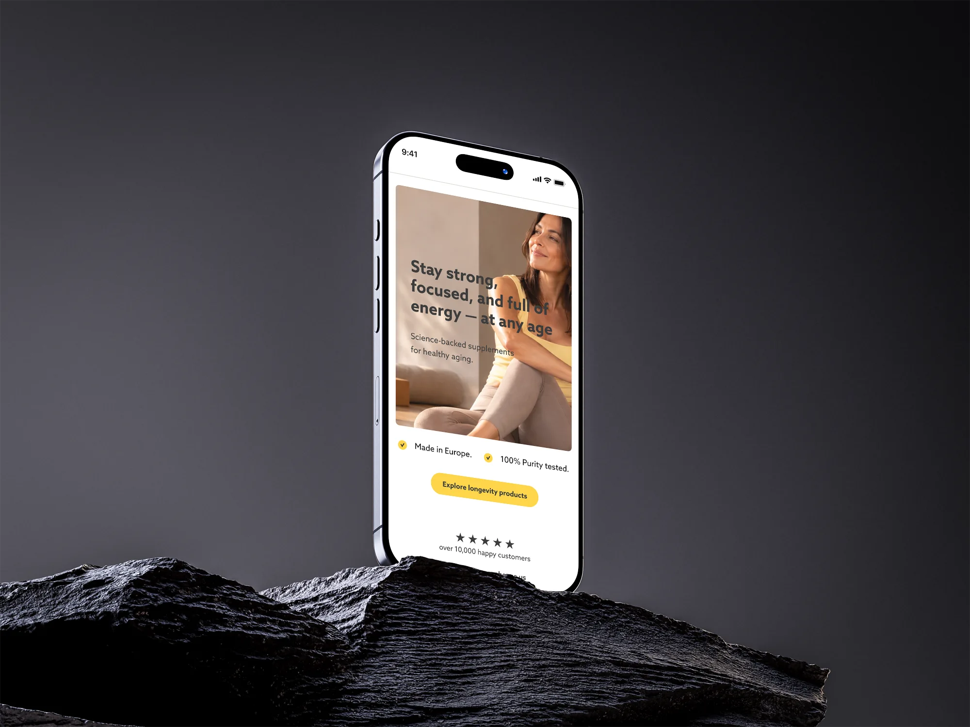 homepage design mockup iphone