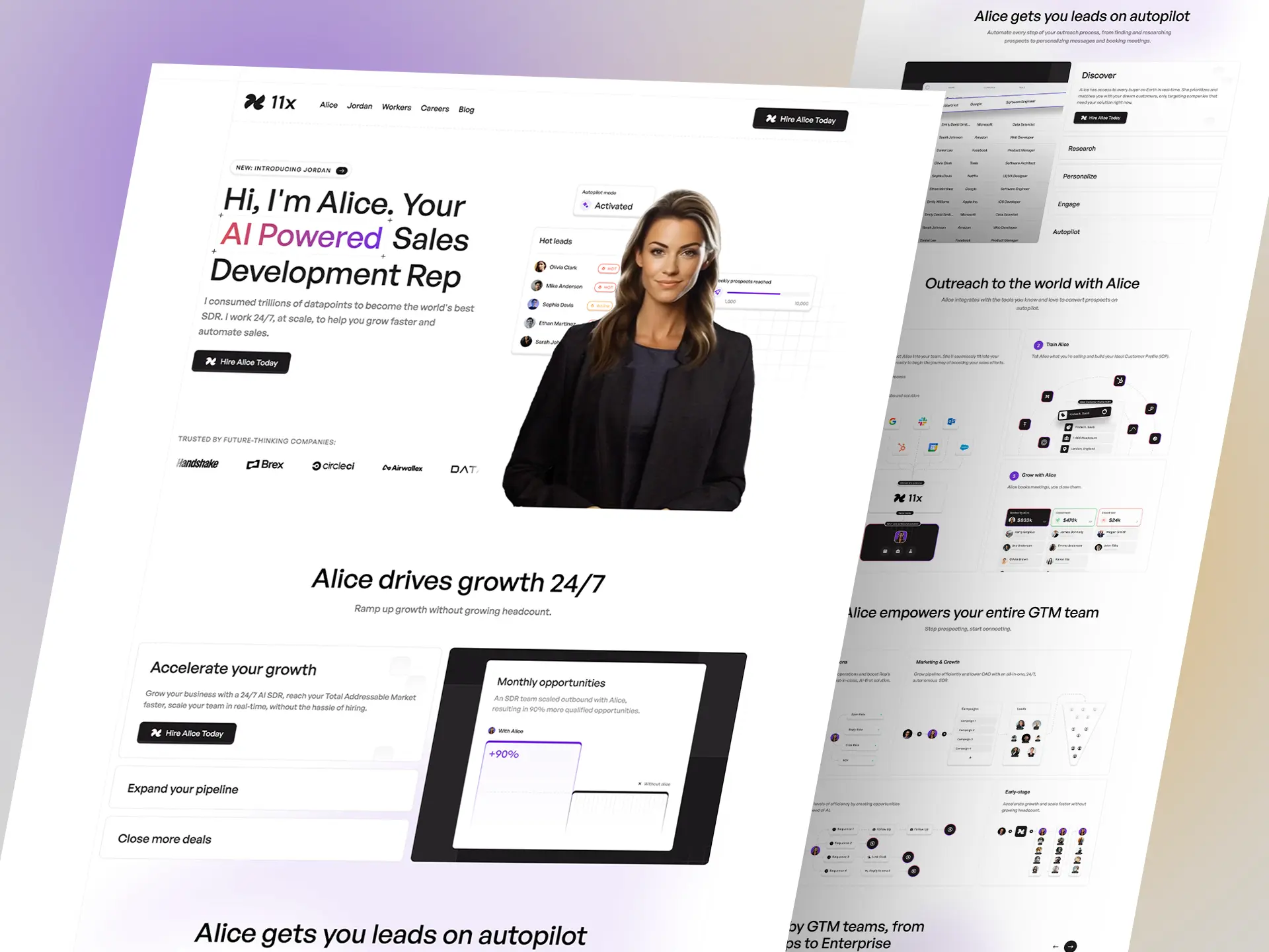 11x ai website mockup