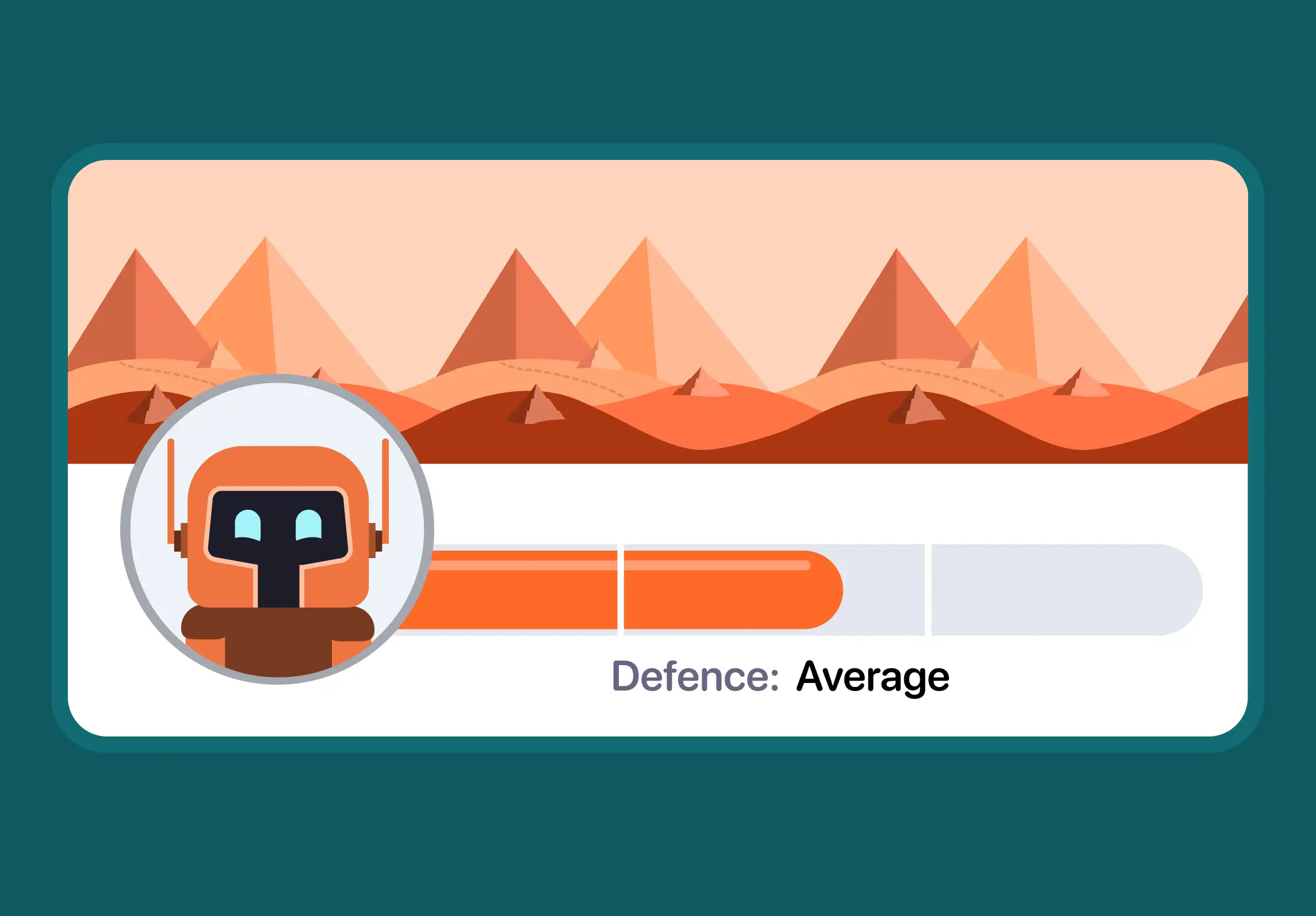 defence meter and charcater card