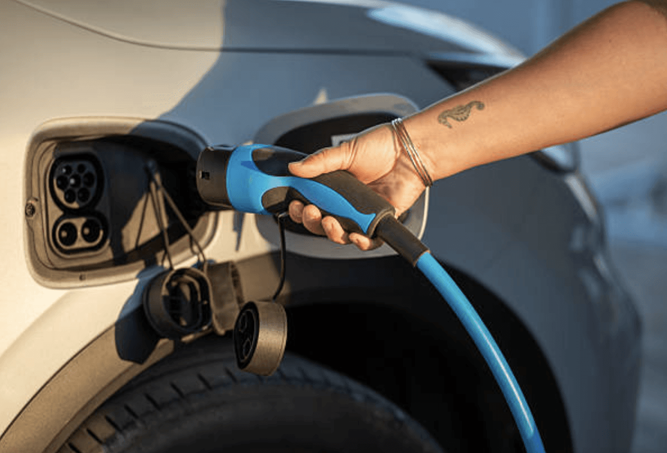 Level 2 home EV charger installed for fast charging in Hall County GA