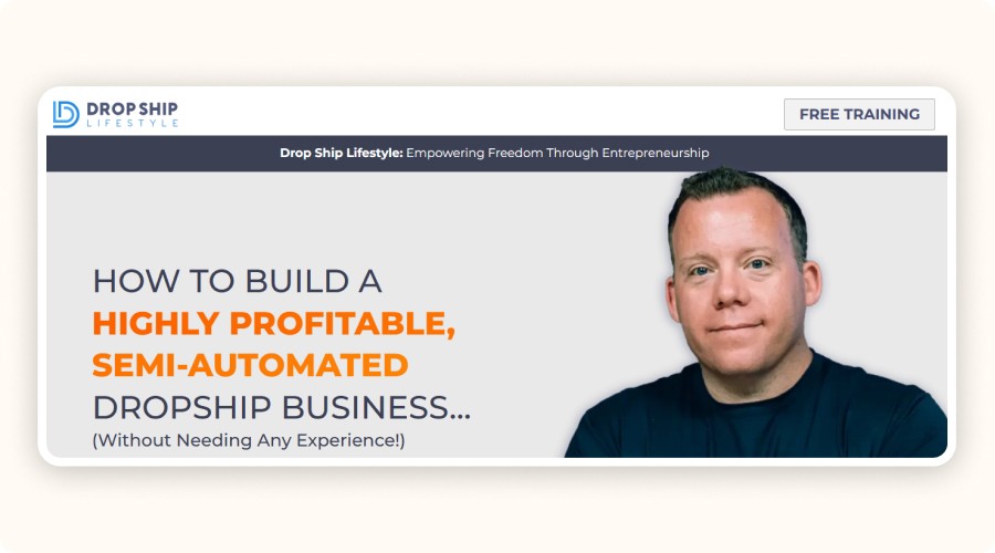 Dropship Lifestyle homepage