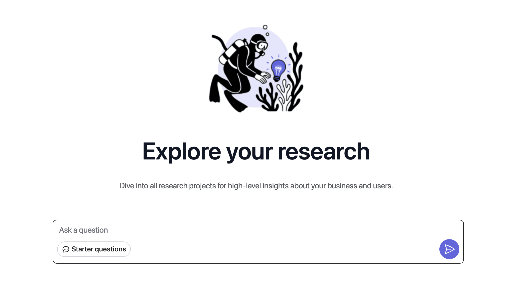 Interface for exploring research insights and asking questions about study data