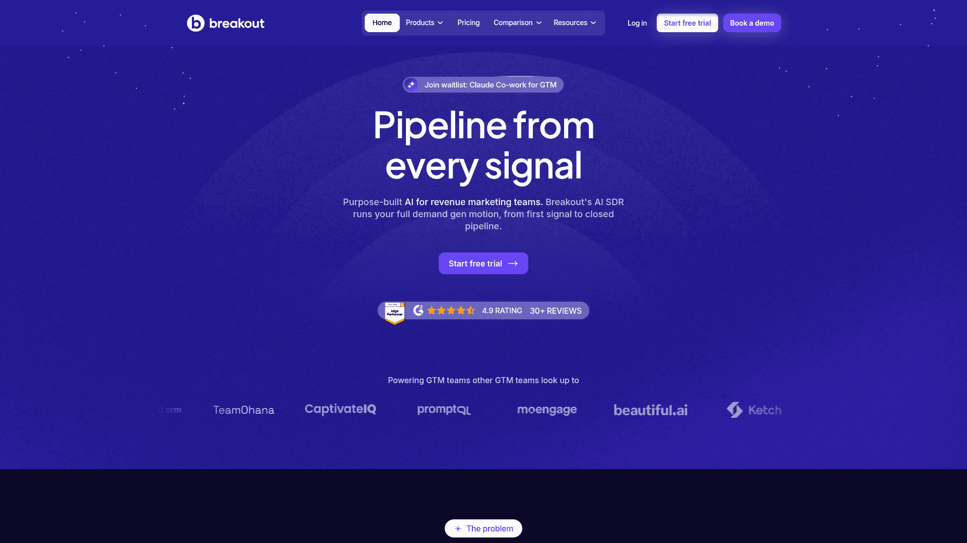 Screenshot of https://getbreakout.ai