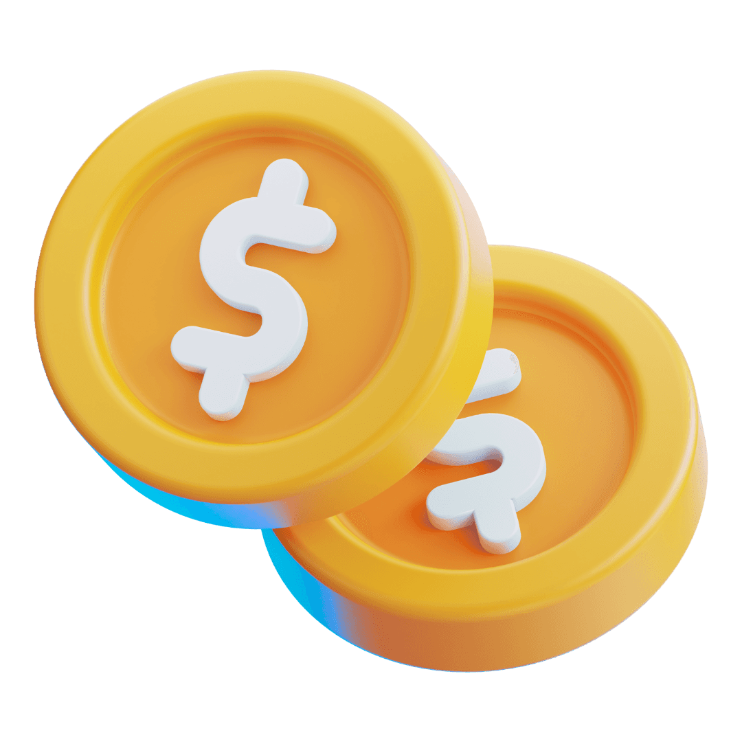 3Д изображение монет