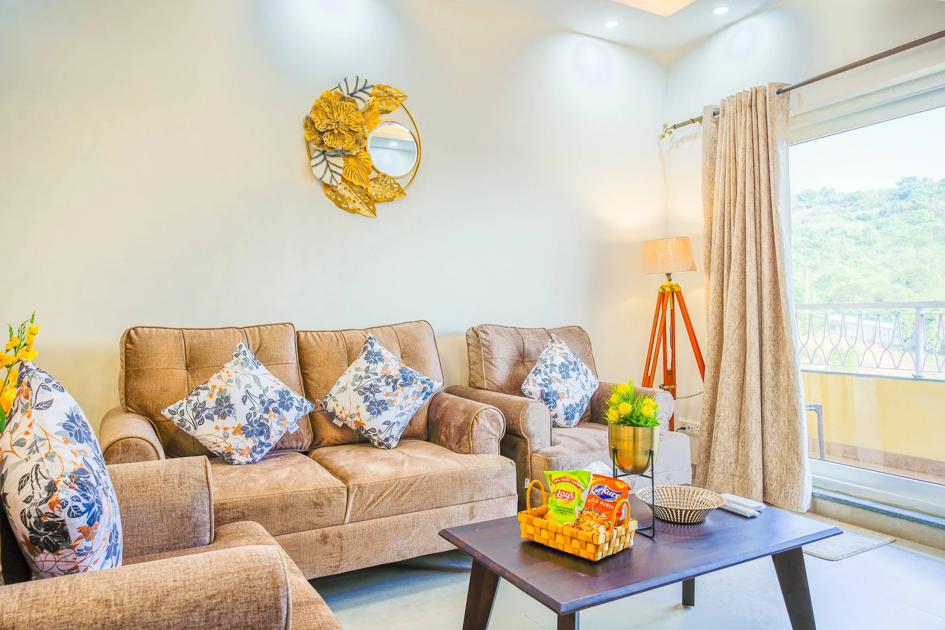 premium 2 bhk apartment with pool in goa, candolim, apartment for couple, groups of small family