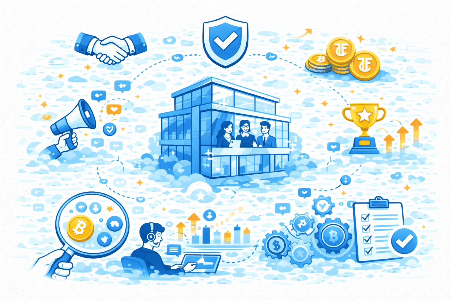 Illustration shows how to choose the right Web3 marketing agency