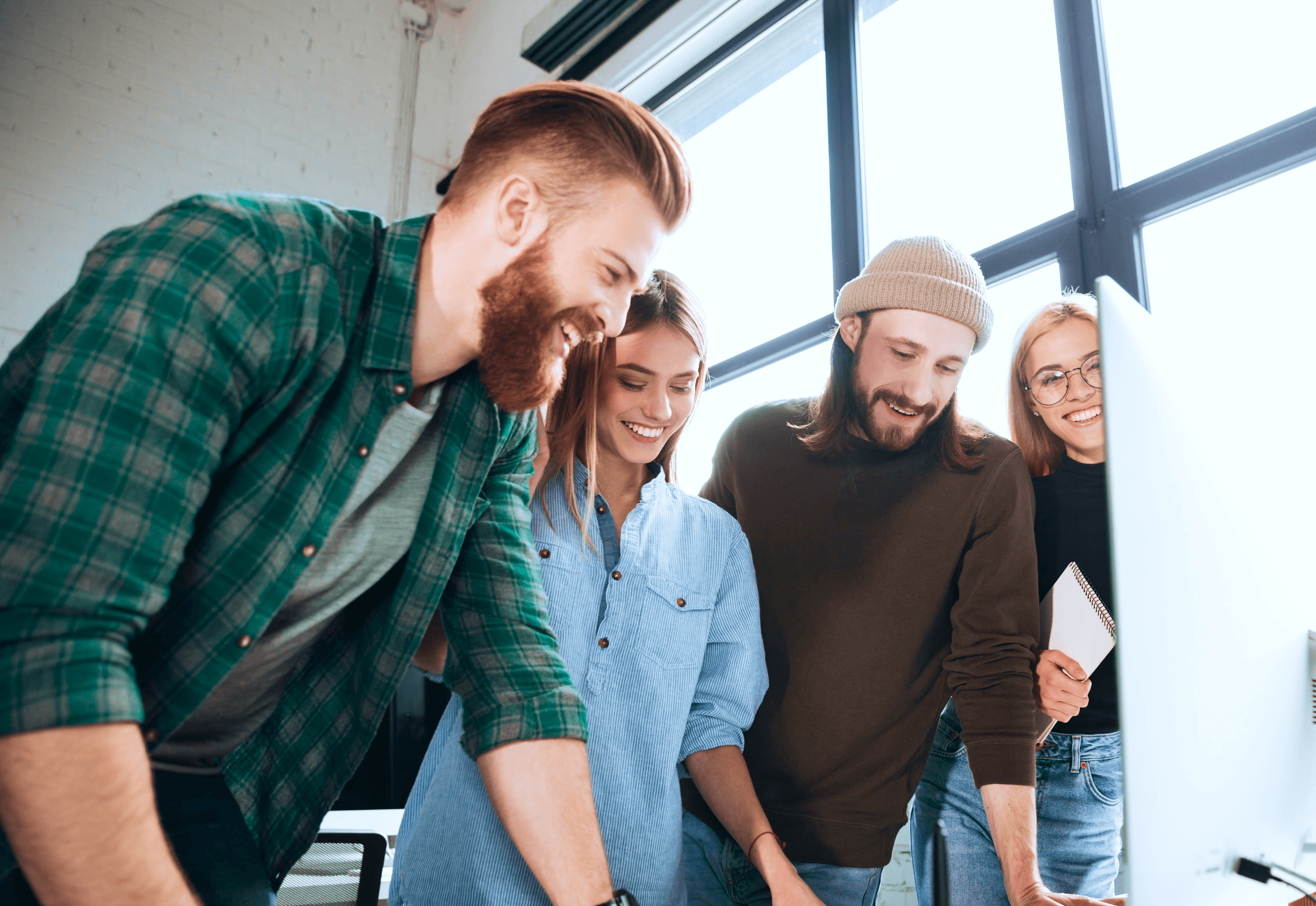 a group of people posing for a picture