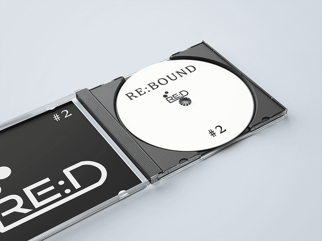 mockup of a cd labeled 