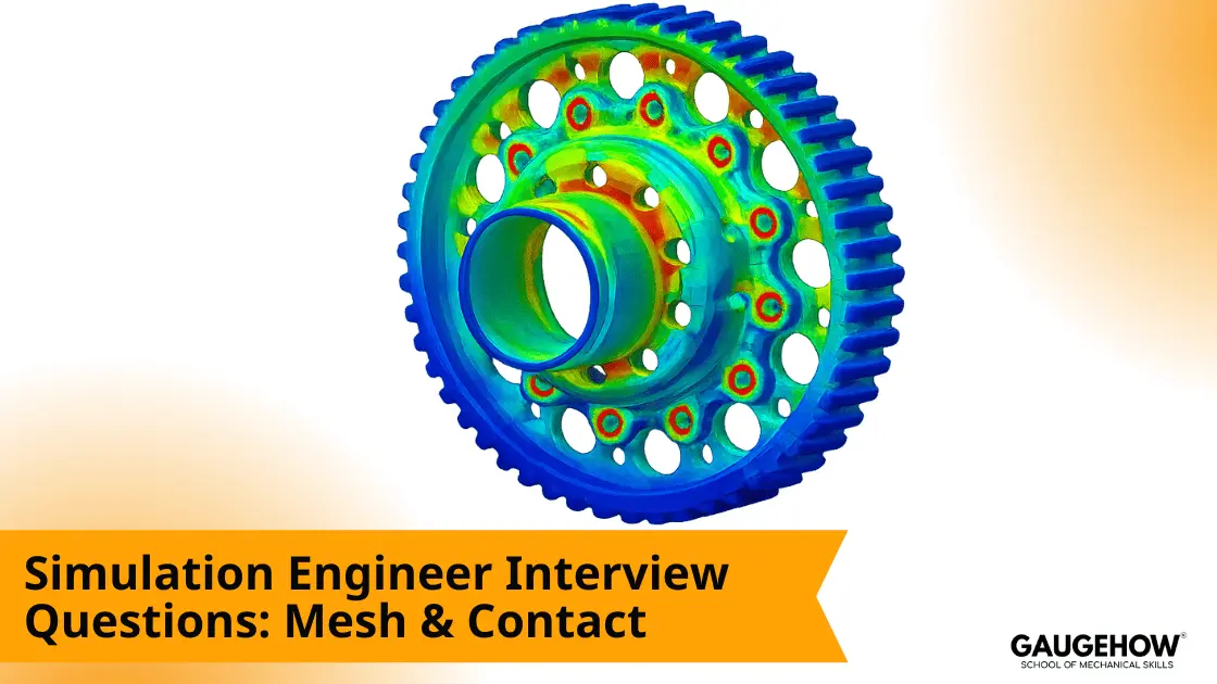 Simulation engineer interview questions with FEA mesh plot