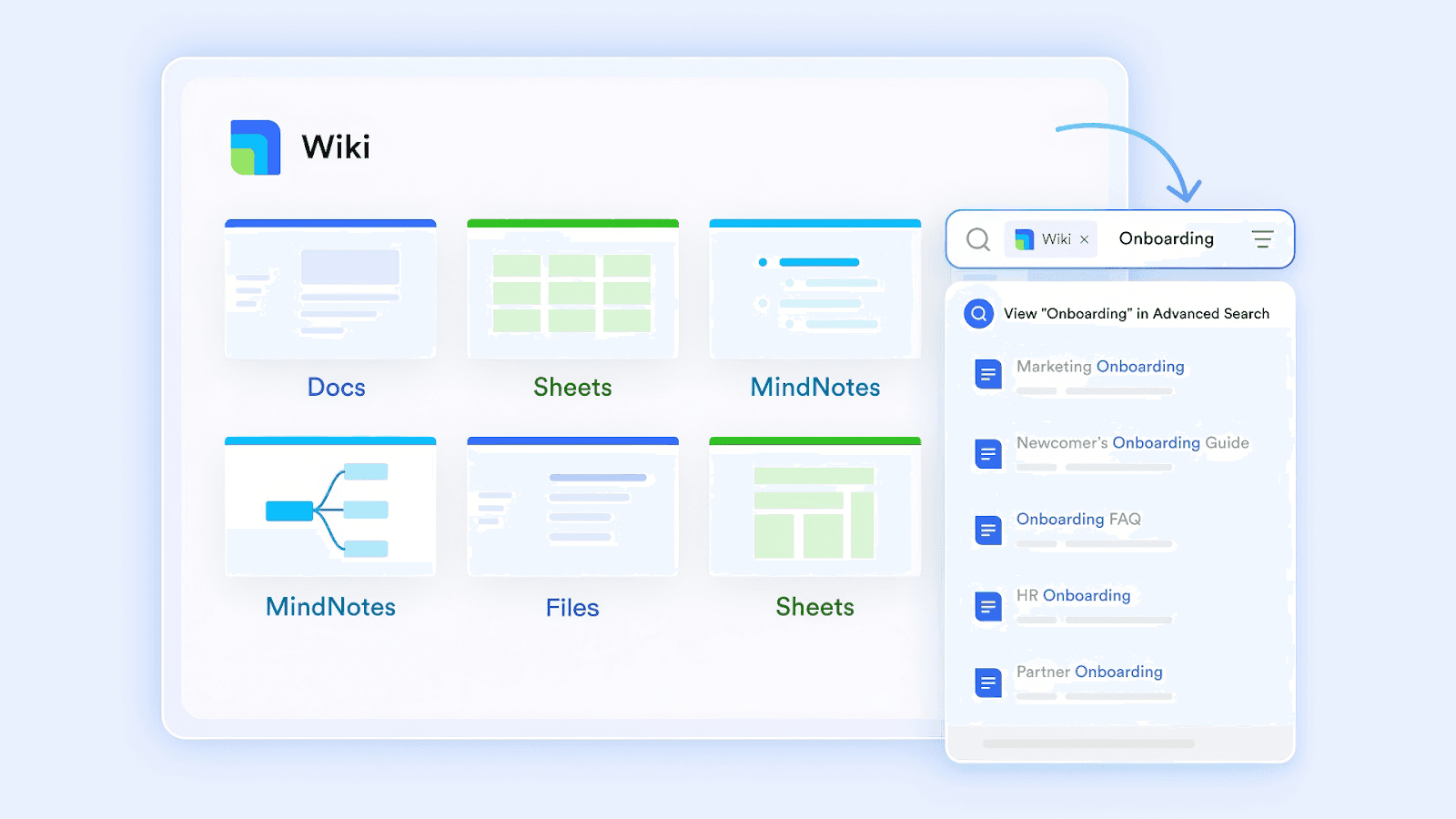 A Wiki's search for centralized onboarding documents