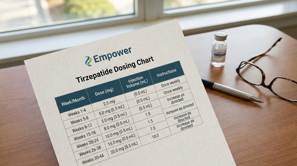 Empower tirzepatide dosing chart