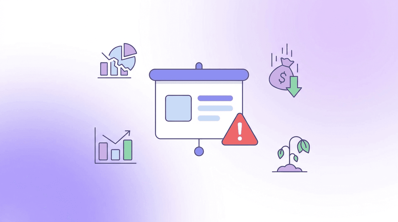Illustration representing common startup pitch deck mistakes that hurt fundraising