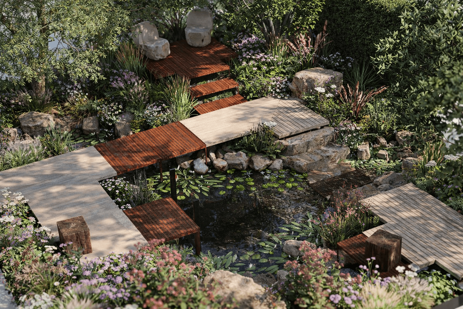 Large Country House Garden