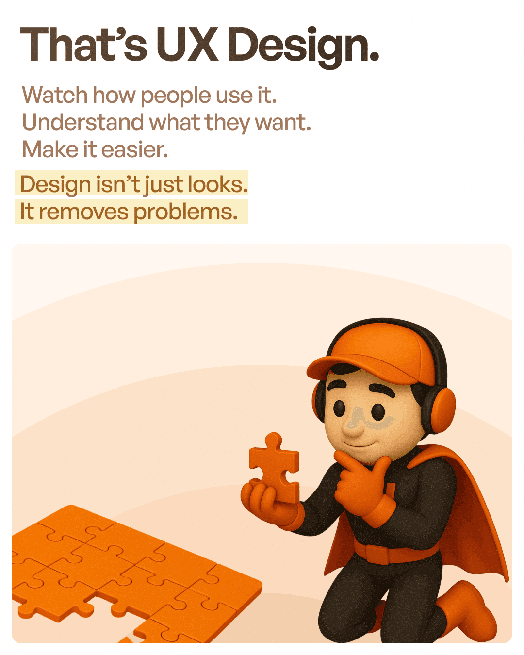 Upslide Mascot solving puzzle