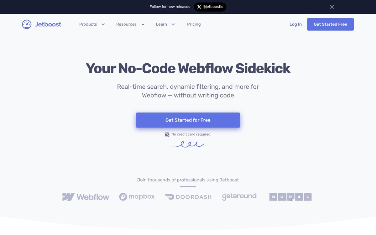 Best Webflow Components SaaS with Jetboost