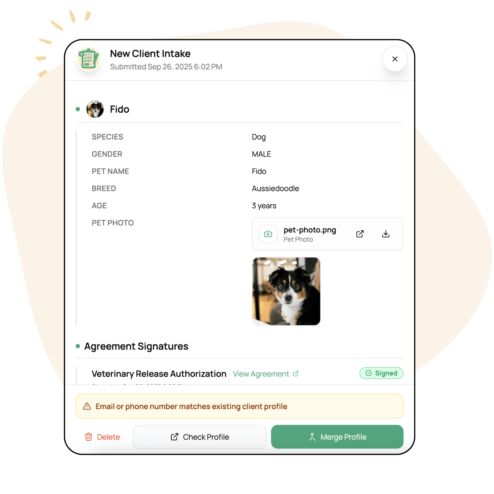 Keep all your client information submitted by forms organized