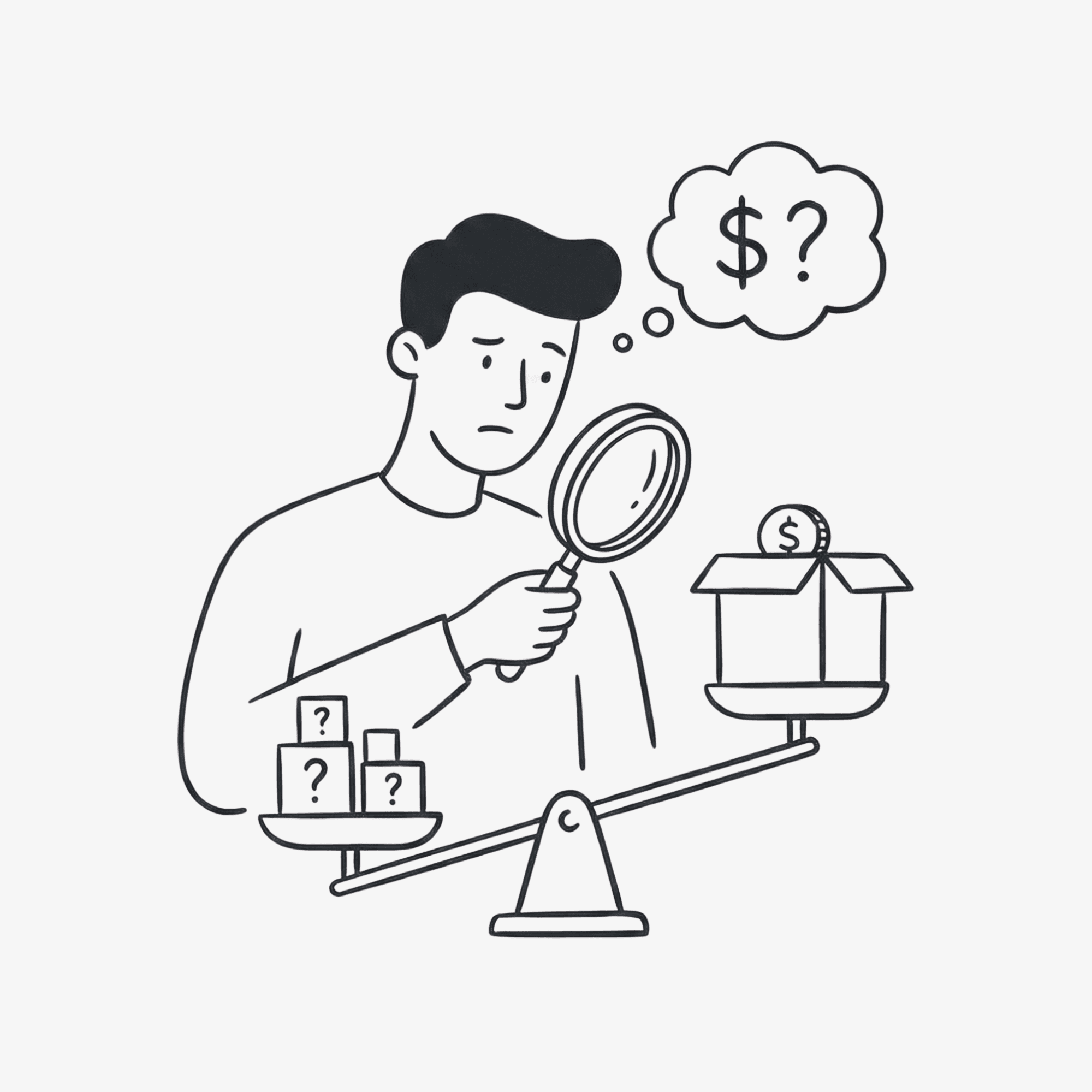 Illustration of a broken or unclear progress graph with question mark, symbolizing lost momentum and unclear progress.