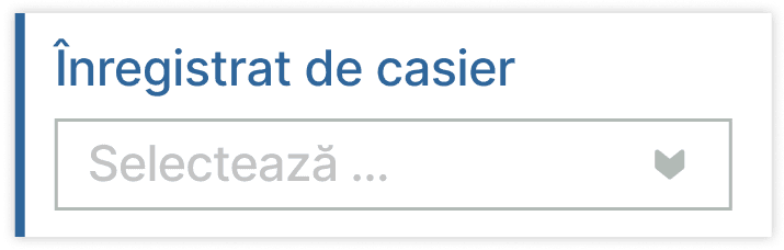 Casier care a procesat datele pacientului.